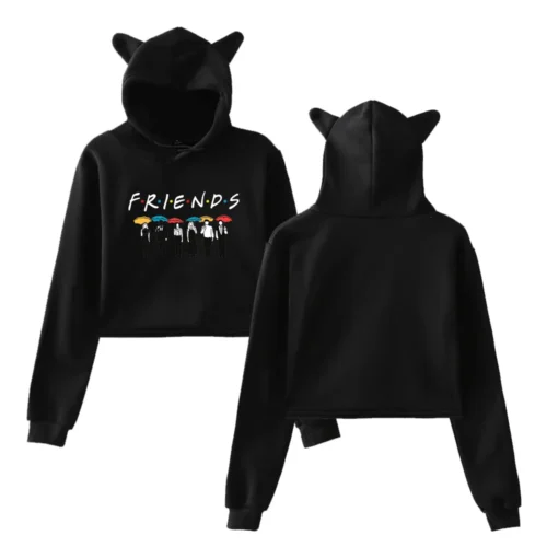 TV Friends Cropped Hoodie #A2