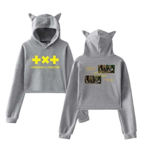 TXT Cropped Hoodie #7